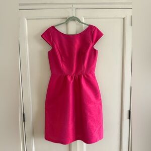Alfred Sung Fuschia Pink Taffeta Cocktail Sheath Dress